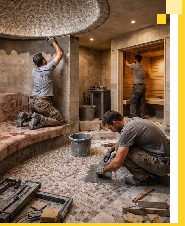 Проект и строительство хамама бани и сауны под ключ в Краснокамске