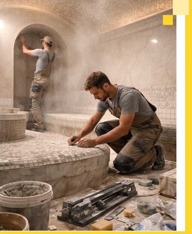 Профессиональный дизайн хамама и SPA под ключ в Краснокамске